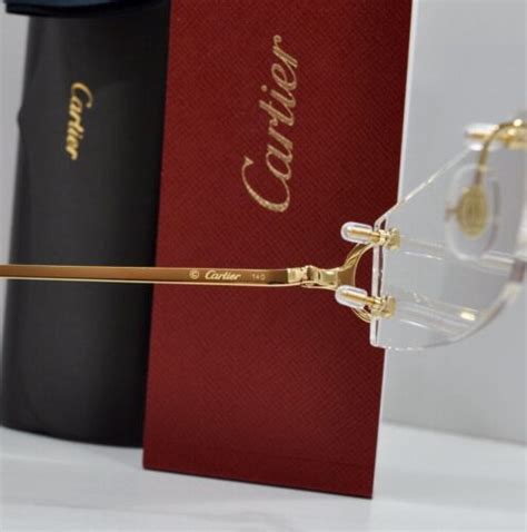 new cartier ct00920 001 eyeglasses rimless occhiali gold frame 53mm authentic ebay