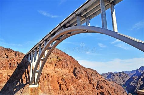 Hoover Dam Bypass Highway Bridge Over The Colorado River Next To The