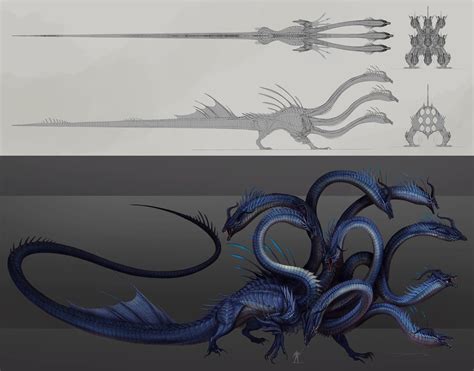 9 Headed Hydra Character Sheet Commission By Tapwing On Deviantart