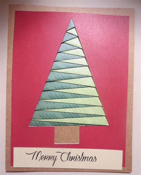 Handmade Christmas Card Tree Made With Iris Folding Pattern