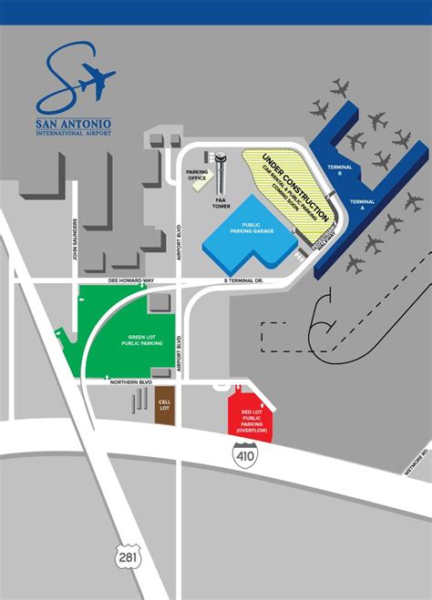 San Antonio Airport Terminal Map Maping Resources