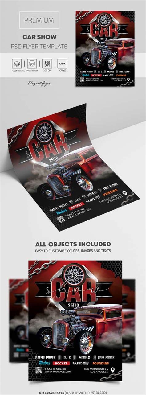 Car Show Premium Psd Flyer Template Daz3d And Poses Stuffs Download
