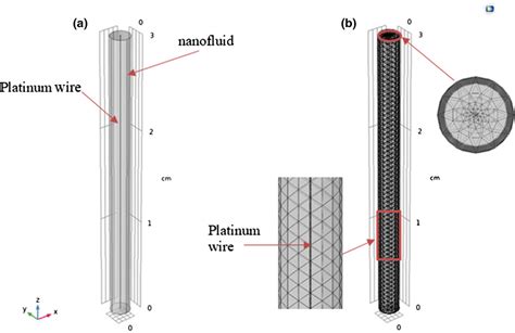 A A Perspective View Of The Cylindrical Glass Cell With Platinum Wire
