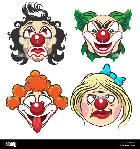 Clown Faces Cut Out Stock Images And Pictures Alamy