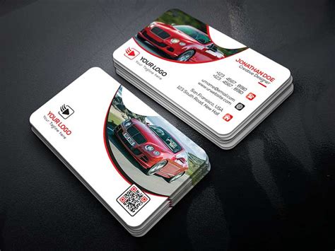 Automotive Business Cards Car Dealer Business Card Template Free Psd