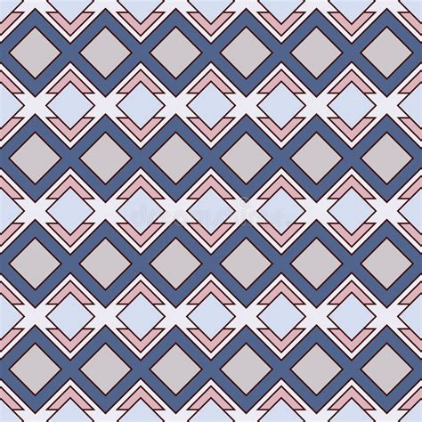 Repeated Diamonds And Lines Background Geometric Motif Seamless