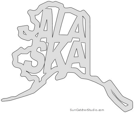 All maps come in ai, eps, pdf, png and jpg file formats. Alaska - Map Outline, Printable State, Shape, Stencil ...