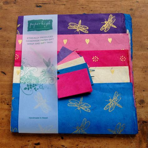 Fair Trade Lokta Paper Five Sheet T Wrap Packs By Paper High