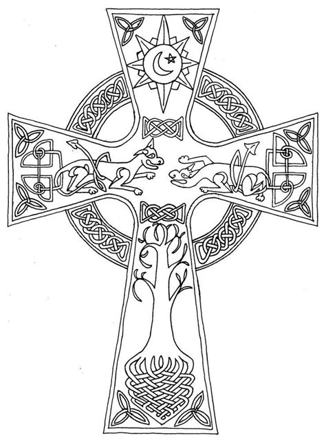 Pin By Tasha Seidel On Celtic Celtic Coloring Cross Coloring Page
