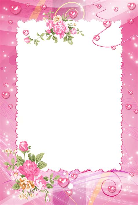 Use these borders to create diy invitations for your wedding, birthday, baby shower, labels tags and such. Pink PNG Photo Frame with Roses | Gallery Yopriceville ...