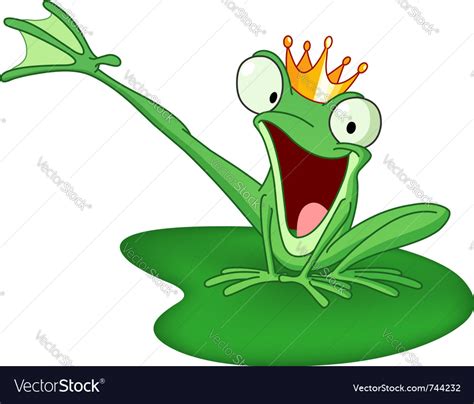 Happy Frog Prince Royalty Free Vector Image Vectorstock