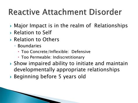 Ppt Reactive Attachment Disorder Signs And Symptoms Powerpoint Presentation Id 1971398