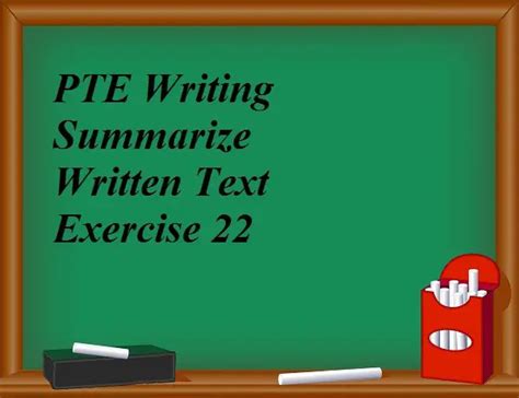 PTE Summarize Written Text Exercise Academic Test Guide