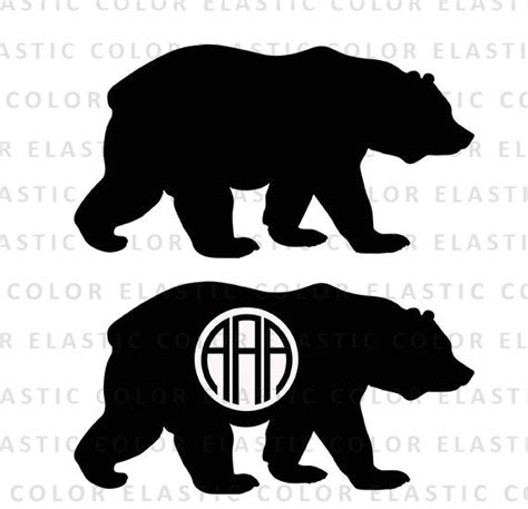 Download Bear svg file bear monogram file bear clipart digital