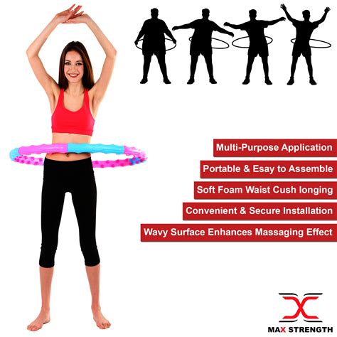 Max Strength Weighted Hula Hoop Fitness Abs Exercise Gym Workout 14kg