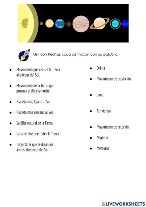 The Planets And Their Names In Spanish