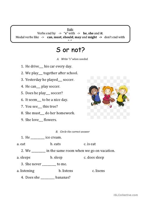 Simple Present Tense In Rd Person S English Esl Worksheets Pdf Doc