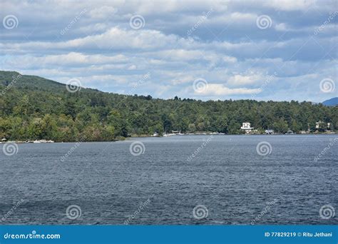 View Of Lake George From The Village In New York State Editorial Stock