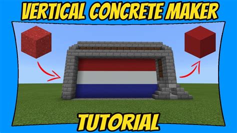 Vertical Concrete Maker Tutorial Minecraft Bedrock Edition Mcpe
