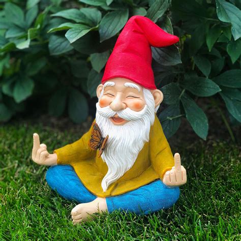 4.4 out of 5 stars. Mood Lab Garden Gnome - Zen Gnome Statue - 9 Inch Tall ...