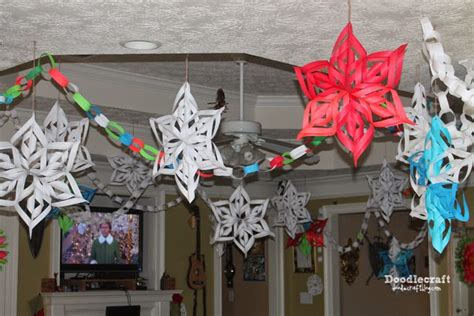With just a few folds and cuts with a pair of scissors, a piece of paper can transform into a beautiful and dazzling array of. Deck the Halls with Paper! 3D Snowflakes and Paper chains!