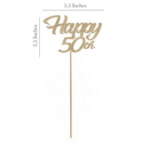 3 Happy 50th Birthday Centerpiece Sticks Anniversary Sticks Etsy