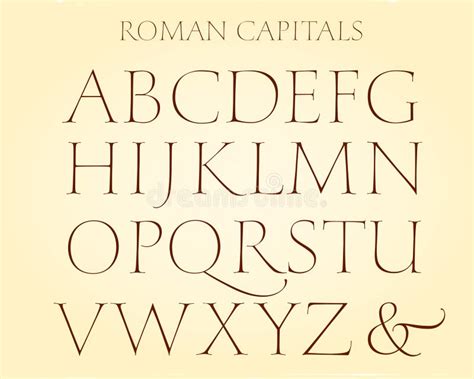 Roman Capitals Alphabet Stock Vector Illustration Of Majuscules