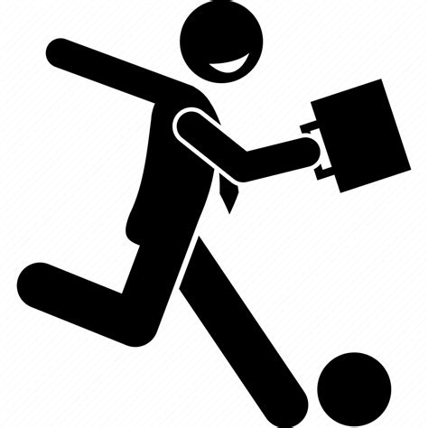 Ball Businessman Kick Starter Kicking Man Person Icon Download