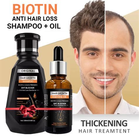 Biotin Cold Pressed Original Anti Hair Loss Oil And Shampoo