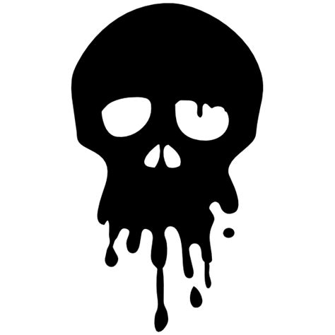 Melted Skull Svg Dripping Skull Png Melting Skull Vec