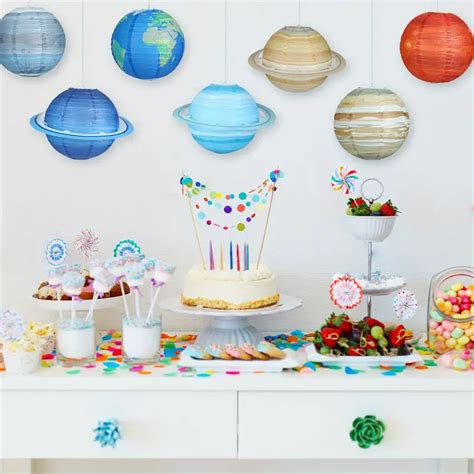 Planet Paper Lanterns Outer Space Party Decorations Solar Temu United