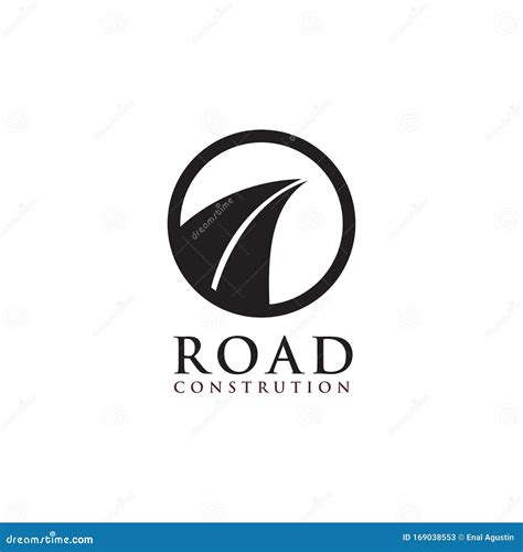 Road Construction Company Logo Design Vector Template Stock Vector