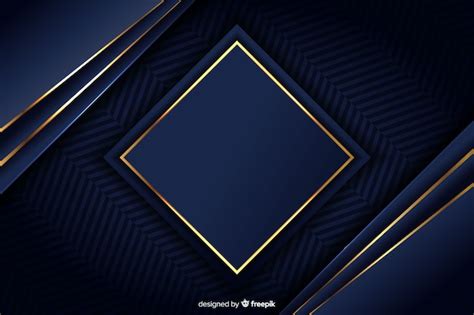 Premium Vector Luxury Background With Golden Geometric Shapes