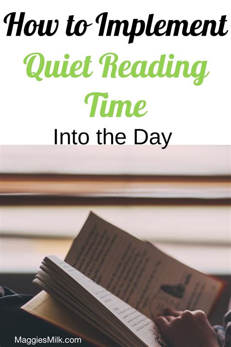 How To Implement Quiet Reading Time Into The Day