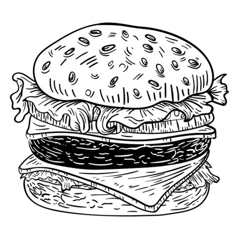 Burger Sketch Png