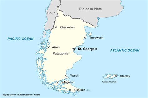 Image Map Of Patagonia 13 Fallen Starspng Alternative History