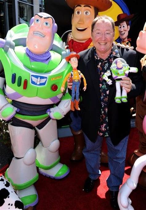 John Lasseter With Woody And Buzz Pixar Workers Pinterest Cars