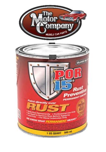 Por 15 Rust Preventive Coating In Gloss Black Quart Ebay