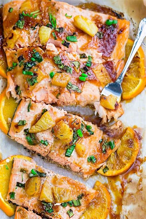 The Best Teriyaki Salmon Recipe Pineapple Orange Baked Salmon