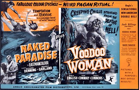 Naked Paradise Voodoo Woman Rare Film Posters