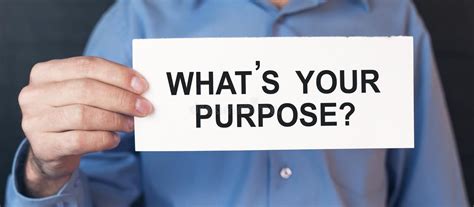 Man Showing What`s Your Purpose Message Business Stock Image Image