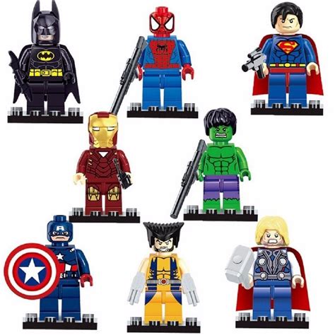 Muñecos Lego Super Héroes Vengadores Marvel 8 Piezas 117500 En