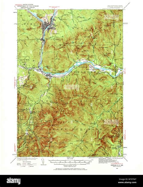 Gorham New Hampshire Map Cut Out Stock Images And Pictures Alamy