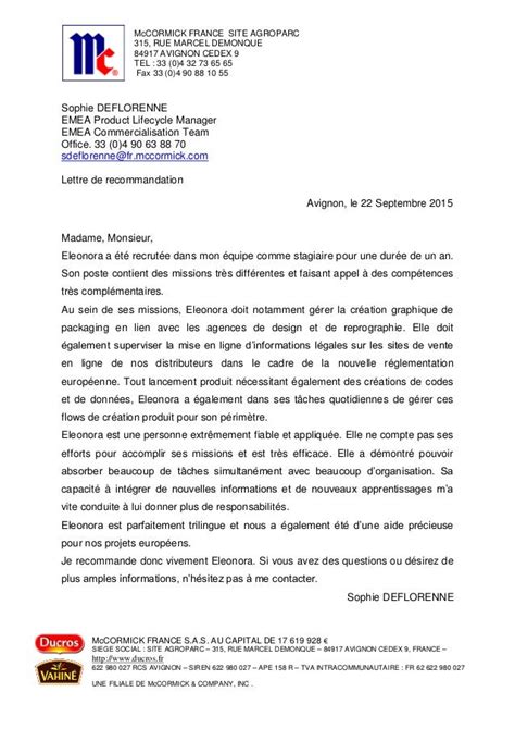 Lettre De Recommandation Benevolat