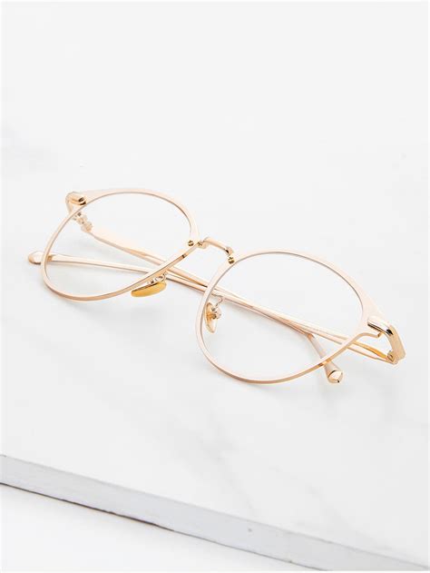 Metal Frame Clear Lens Glasses Sheinsheinside