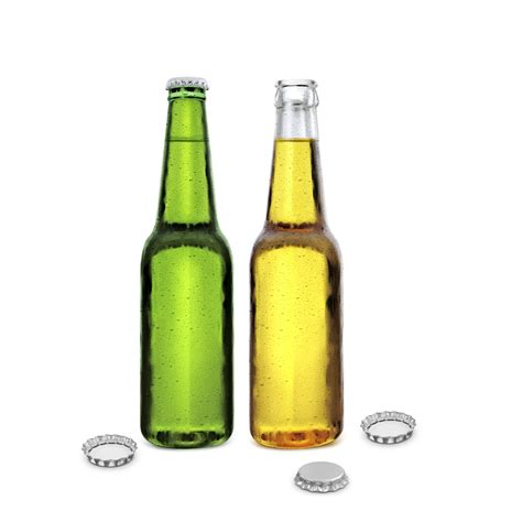 Open Beer Bottle And Closed Beer Bottle Transparent Background