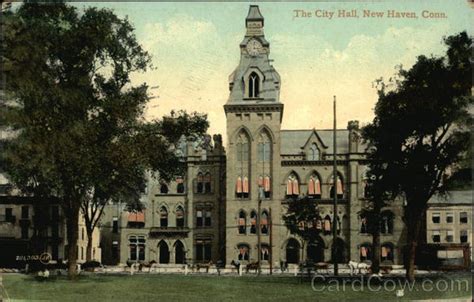 The City Hall New Haven Ct Postcard