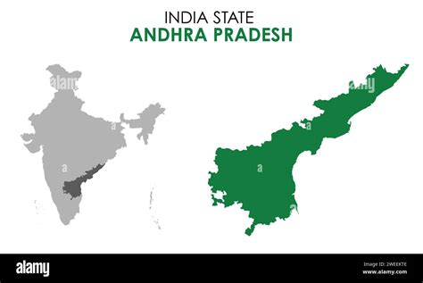 Andhra Pradesh Map Of Indian State Andhra Pradesh Map Illustration