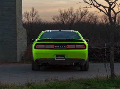 Dodge Challenger 2015 Muscle Car Wallpaper Rear Green