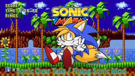 Sonic Mania Pc Mod Part 1 Sonic Over Tails Flying Sonic Mod